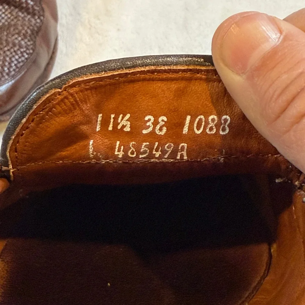 Allen Edmonds Mens Woven Leather Penny Loafers Brown 11.5 3E 1088 48549A - Picture 4 of 6